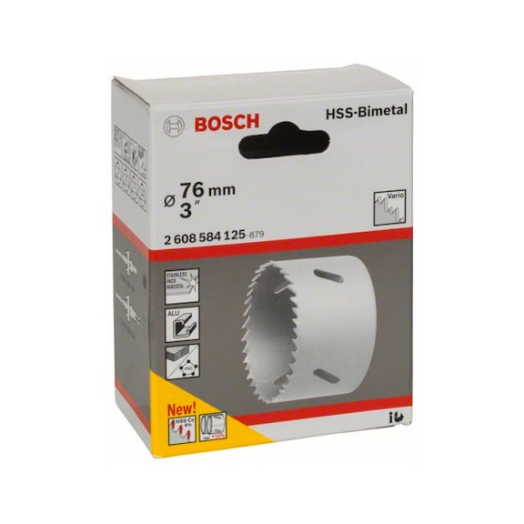 BOSCH Lochsäge HSS-Bitmetall für Standardadapter, 76mm, 3inch - BOSCH Lochsäge (nicht lösbare Schneiden)