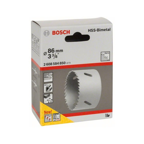 BOSCH Lochsäge HSS-Bitmetall für Standardadapter, 86mm, 3 3/8inch - BOSCH Lochsäge (nicht lösbare Schneiden)