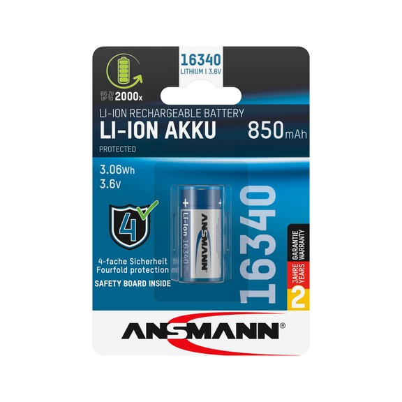 Lithium-Ion Akku 16340