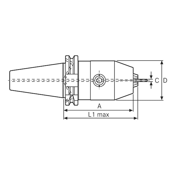 CNC precíziós rövid fúrótokmány SK 40 - 2