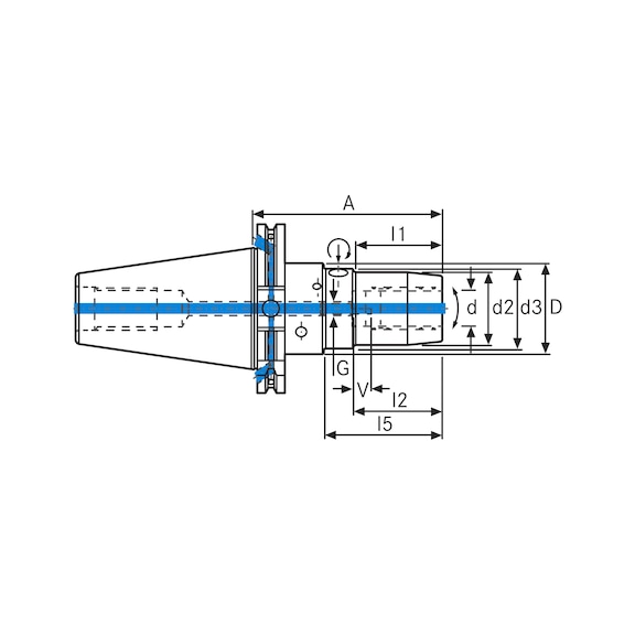 Portaherramientas expandible ATORN con sistema hidráulico y ajuste radial - 2