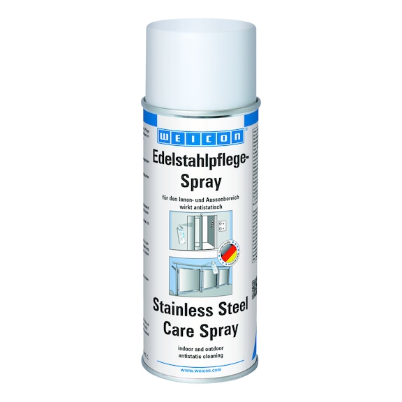 WEICON Edelstahlpflege Spray 400 ml wirkt antistatisch geruchsarm Aerosoldose - Edelstahlpflege-Spray