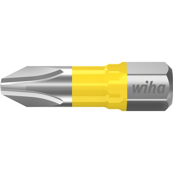 WIHA-kruiskopbit 1/4 inch E 6.3 - PH 3, 25 mm, type Y, verpakking van 5 stuks - Kruiskop PH en Pozidriv PZ bits.