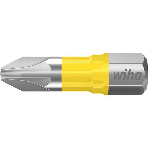 WIHA-kruiskopbit 1/4 inch E 6.3 - PZ 1, 25 mm, type Y, verpakking van 5 stuks - Kruiskop PH en Pozidriv PZ bits.