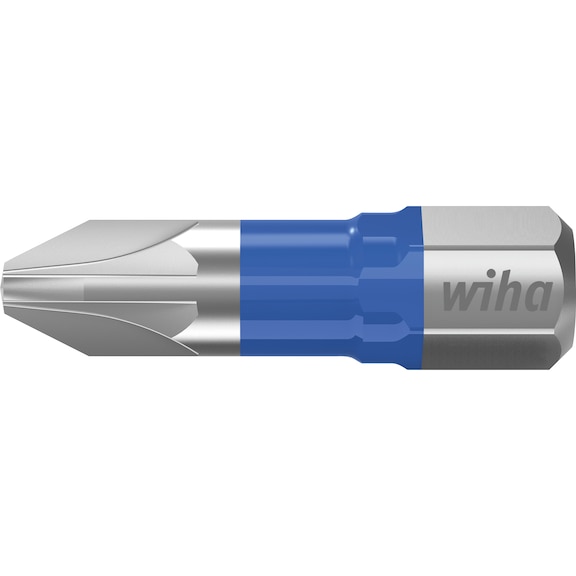 WIHA Phillips bit 1/4 inch E 6.3 - PZ 2 , 25 mm, type T, pack of 5 pieces - Philips head PH and Pozidriv PZ bits.