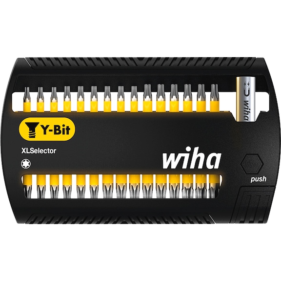 WIHA bitset XLSelector Y-Bits, 25 mm, 1/4", 31-delig, TX - Bitset XLSelector Y-Bit 25 of 50 mm