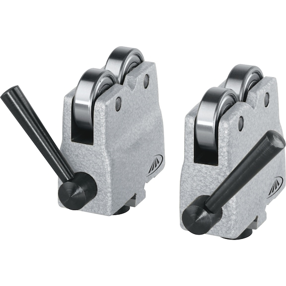 PREISSER roller blocks, contact face 20&nbsp;mm, T-groove 10 H7 - Roller blocks with ball bearings