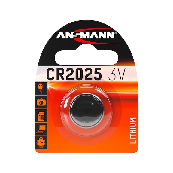 ANSMANN Knopfzelle Typ CR 2025 / 3 V Blister a 1 Stück - Knopfzelle CR2025