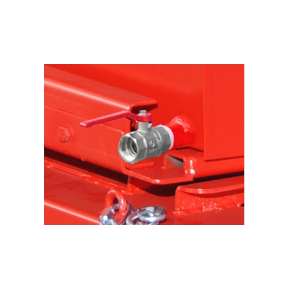 Conteneur à copeaux basculable automatique S4A 900, couleur&nbsp;: rouge feu RAL&nbsp;3000 - conteneur basculable à copeaux automatique