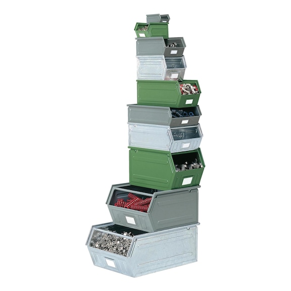 Caja almac. chapa acero 520/450 x 450 x 300 mm galvanizado - Caja de almacenamiento