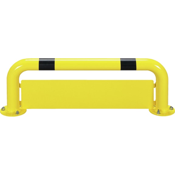 Collision protection bar with underrun protection for indoor use