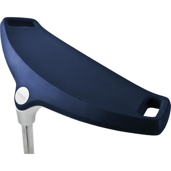 Taburete de apoyo BIMOS, Fin, asiento azul, altura ajustable 620-850 mm - Taburete de apoyo FIN
