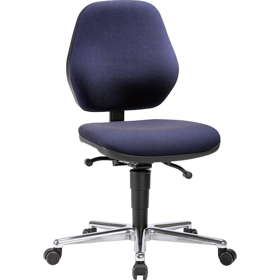 Silla trabajo gir. BIMOS, ESD Basic ruedas, tela azul, alt. asiento 460-620&nbsp;mm - ESD Basic swivel work chair with castors