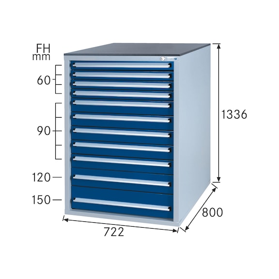 800 S fiókos szekrényrendszer 11 SOFT-CLOSE fiókkal