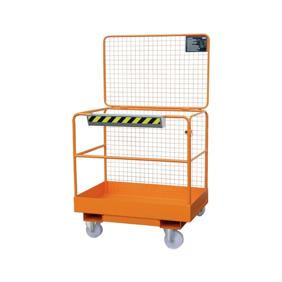 2 steering and 2 fixed castors made of polyamide for safety cages - Castor set for working platform made of steel tube