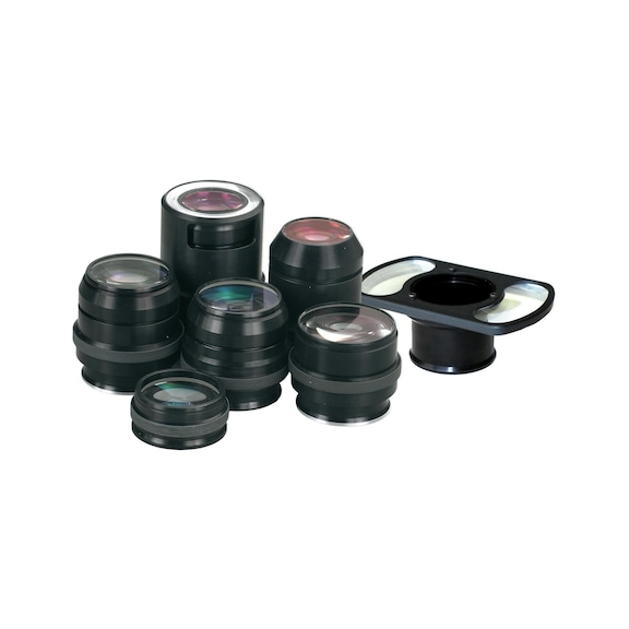 Fixed lenses for Mantis ELITE and ELITE-Cam HD eyepiece-less stereo microscopes