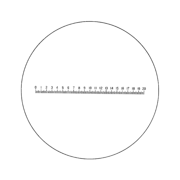 Placa reticulada Eschenbach tipo 04 - Escalas de medida