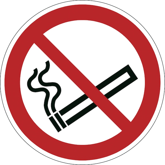 kendinden yapışkanlı güvenlik etiketi çap 430 mm Sigara içmek yasaktır - kayıtlı güvenlik etiketi
