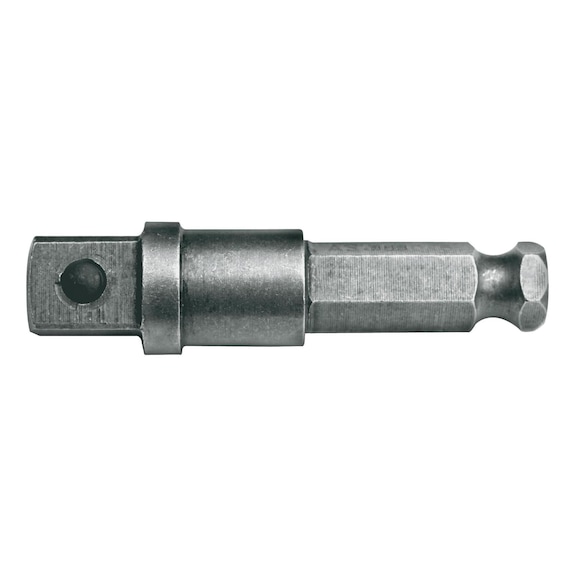 Tool shank hex drive E 11.2 / output 1/2&nbsp;inch square