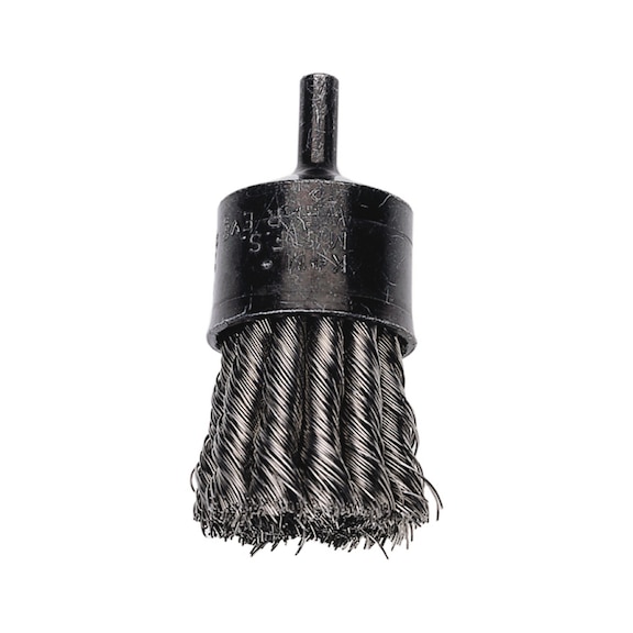 Cepillo metálico en forma de brocha con alambre trenzado - 1