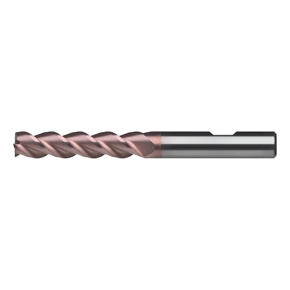 ATORN 整体硬质合金方形端铣刀，T=3 长型 6.00mm 超长柄 DIN 6535 HB - 整体硬质合金立铣刀