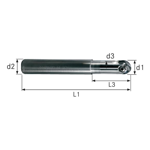 KIENINGER 整体硬质合金沉孔铣刀 GWR 8.0 x 25 x 80 毫米 - 带硬质合金刀柄的沉孔铣刀