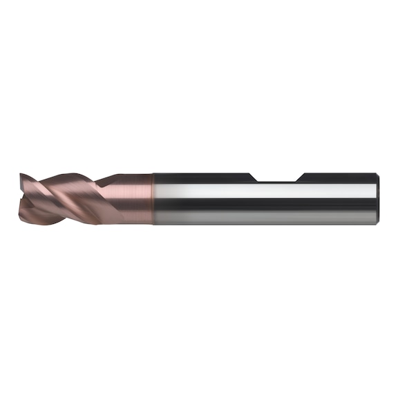 ATORN 整体硬质合金槽铣刀，TiAlN Z3，9.0 mm 超短型，45° MF，齿数 = 3 - 整体硬质合金立铣刀