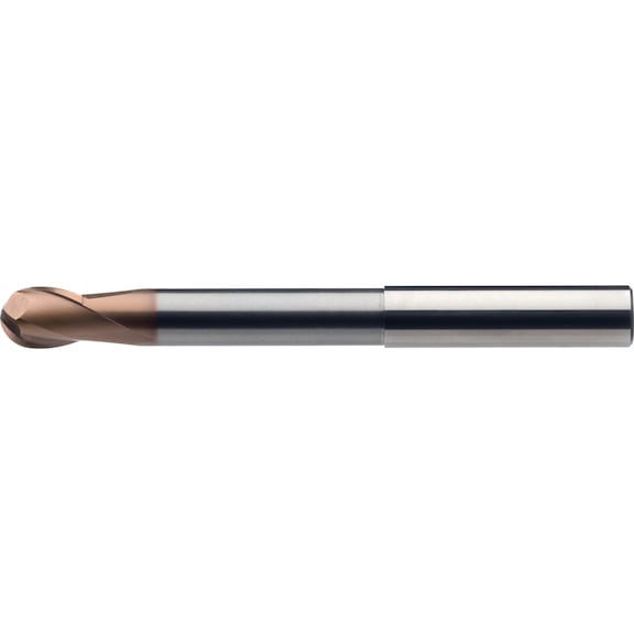 ATORN SC 小型半径铣刀，长款，直径 10.0 x 14 x 60 x 100 毫米，T=2，RT65 - 整体硬质合金半径铣刀