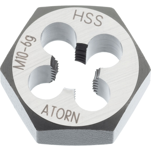 Filière de filetage hexagonale ATORN HSS M24 3 mm 6g - Filière, hexagonale HSS M droit