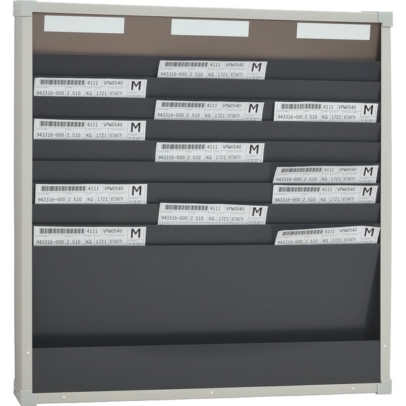 Dokumentumrendező tábla, 3x10 rekesszel, háromsoros - Dokumentumrendező tábla