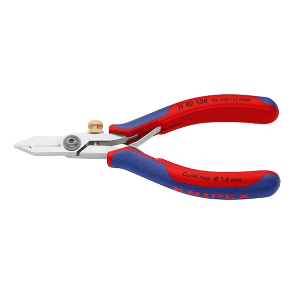 Mini wire stripping pliers with adjustment function and opening spring
