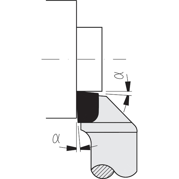 Outil à tourner angle ext ORION déport carb D4978 (ISO&nbsp;3) rect. 25mmx16mm P&nbsp;20&nbsp;R - Outil à tourner externe coudé, décalé, à revêtement de carbure de tungstène DIN 4978 (ISO 3), rectangulaire