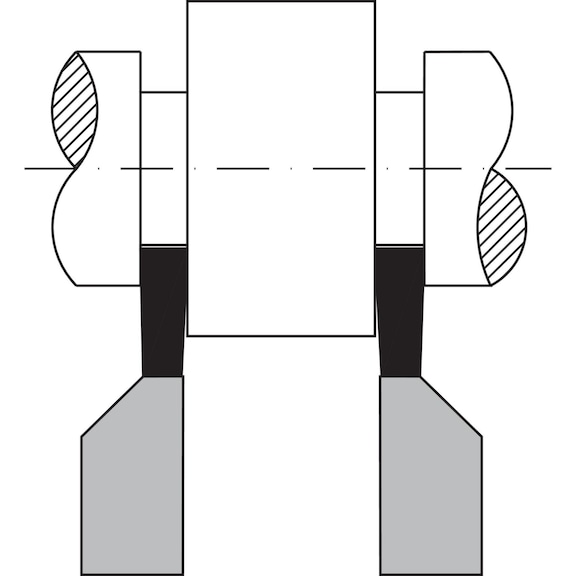 ORION Stechdrehmeißel Außen HM D4981 (ISO 7) rechteckig 12,0mm x 8mm P25/30 R - Stechdrehmeißel Außen HM-bestückt DIN 4981 (ISO 7) rechteckig