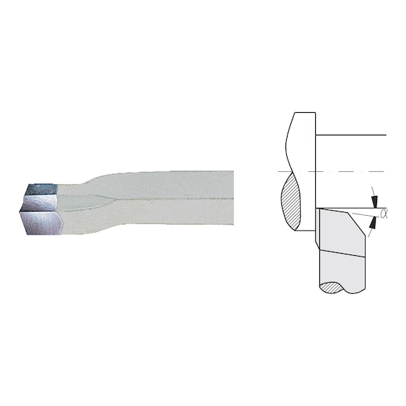 ORION side lathe chisel, offset HSSE, similar to D4960, square, 20mm x 20mm - Offset side lathe tool, HSSE, similar to DIN 4960, square
