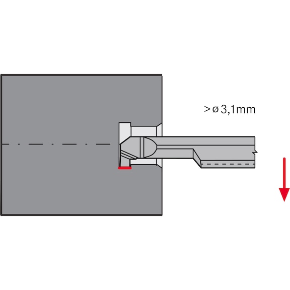 ATORN mini leszúró furatkés AGL 5,0mm, B2,0 L22 HC5615 - Miniatűr leszúró betét, típus: AG HC5615