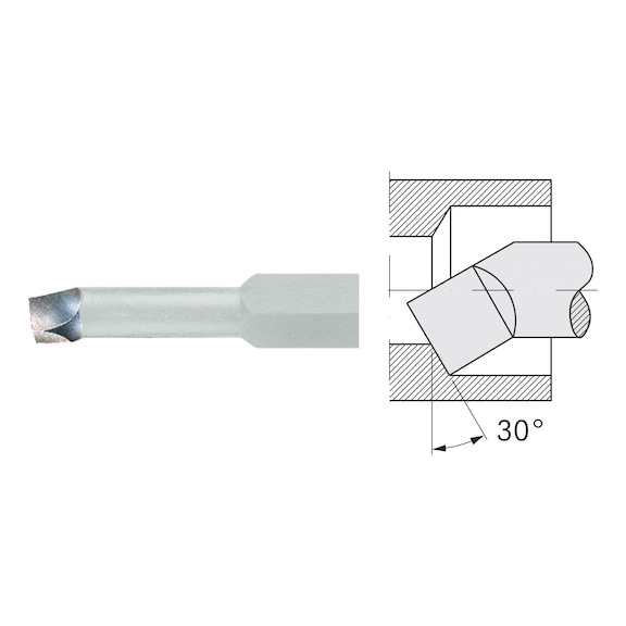 HSSE internal lathe chisel, similar to DIN 4953, round