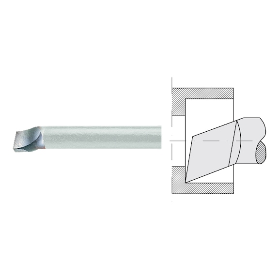 HSSE internal lathe chisel, similar to DIN 4954, square