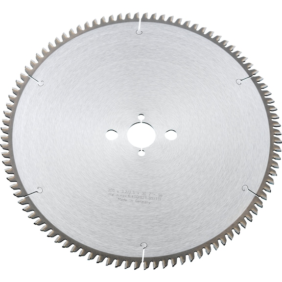 Hoja sierra circular punta met. duro ATORN, negat., 250 x 3,2 x 30 mm, C, T=80 - Hoja de sierra circular con punta de metal duro, negativo