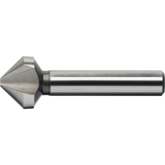 90° conical countersink HSS triple cutter with 3-edge shank