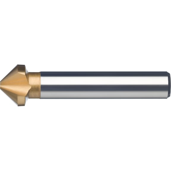Conical countersink, 90°, HSSE-TiN, triple cutter