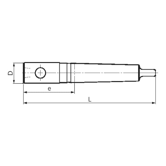 Support pour foret-aléseur BILZ type H taille 3 MT 2 21,0mm - Support pour foret-aléseur, type H, avec queue à cône morse