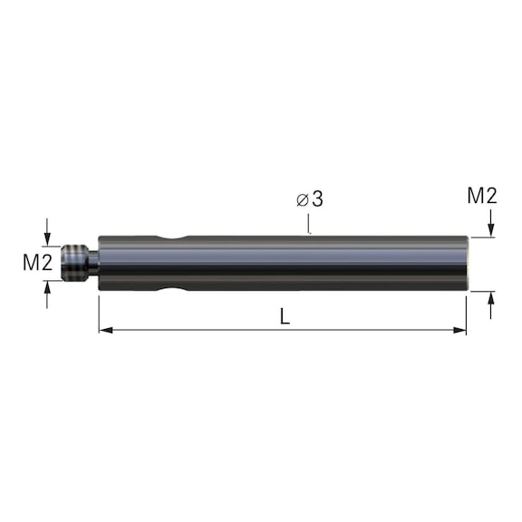 rallonge pour palpeur de mesure M2, L = 40 mm - Rallonges M2
