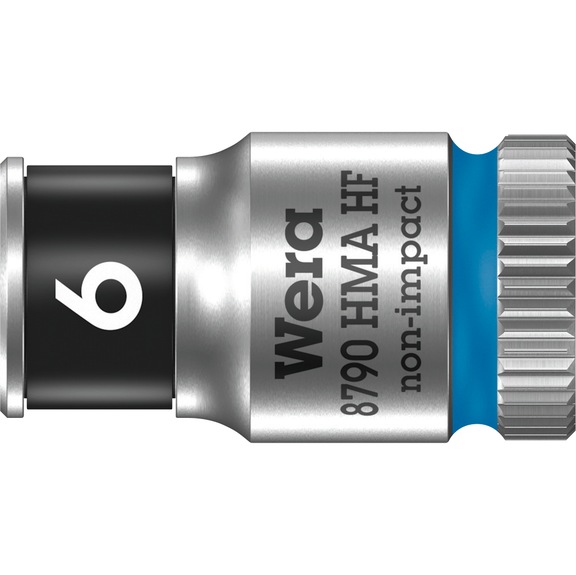 Inserto para llave de vaso WERA 6 mm, accionamiento 1/4", HF - Llave de vaso Zyklop HS con función de soporte