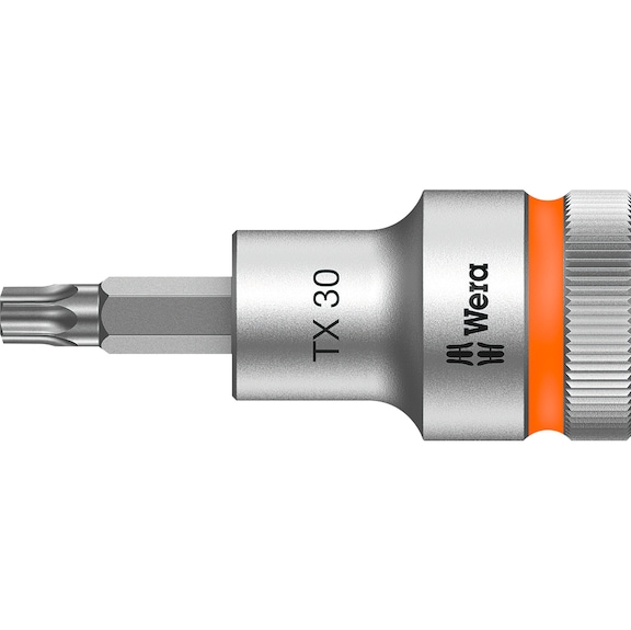 WERA 套筒头 TX 30，1/2 英寸方头，HF - Zyklop HF 螺丝刀头，带固定功能