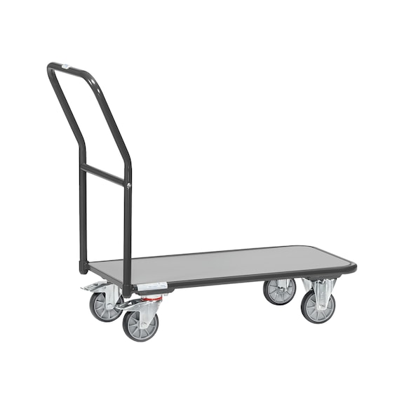 Platform trolley with push handle
