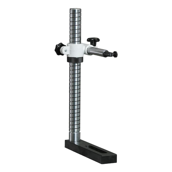 Soporte de medición PREISSER, 420 mm de altura con rosca de ajuste - Soporte de medición