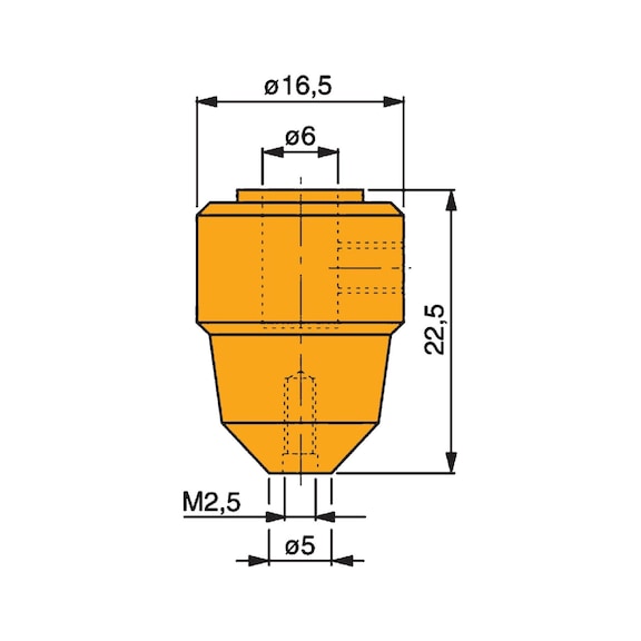 Soporte de inserto de medición axial TESA M 1,4 - Soporte de inserto de medición axial M1,4
