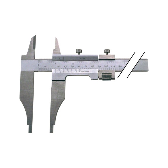 ORION Werkstattmessschieber 1000 mm mit Feineinstellung mit Messerspitzen - Werkstattmessschieber