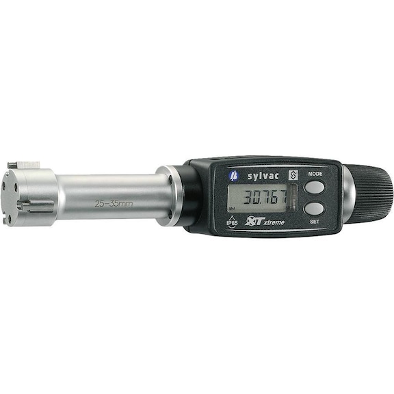 Micromètre int SYLVAC 10-12,5 mm 0,001 mm, avec sortie de données RS232 opto - Micromètres intérieurs 3&nbsp;points électroniques