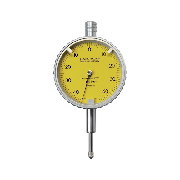 Reloj comp. con liberador, interv escala 0,01 mm, rango de medición 0,8&nbsp;mm - Reloj comparador de seguridad